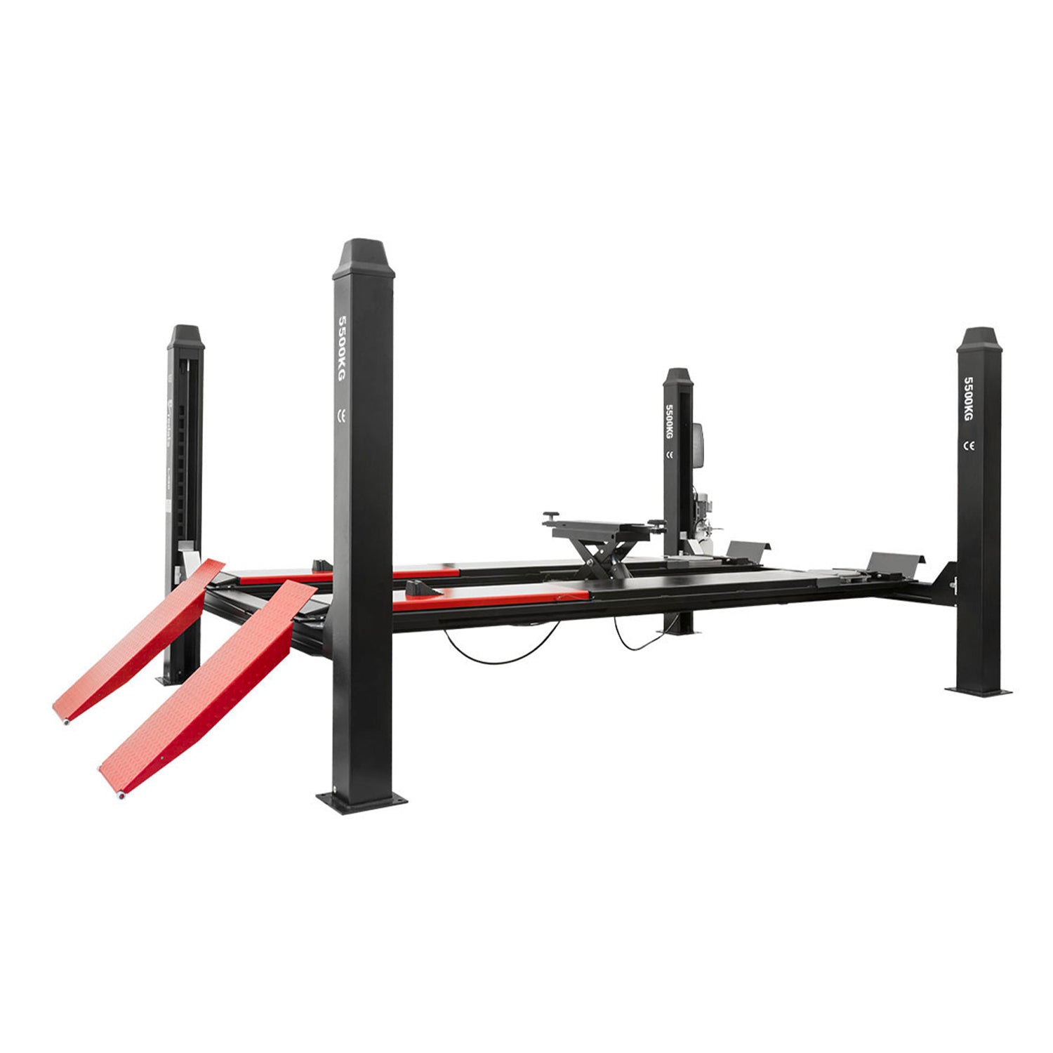 ELEVATOR AUTO CU 4 COLOANE 5.5T 380V CU CRIC CANAL INCORPORAT