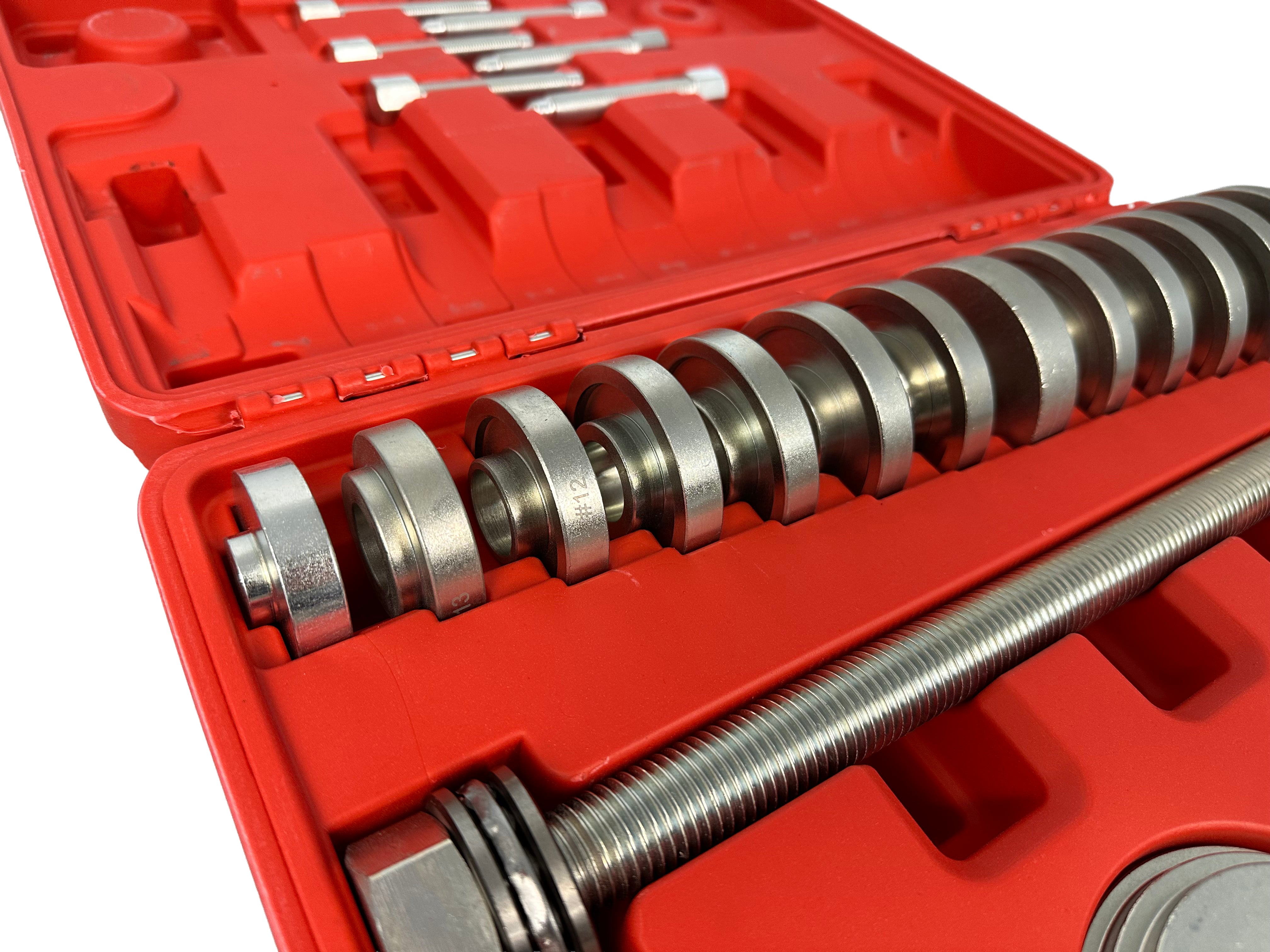 Extractor presa pentru bucse rulmenti de butuci de roti fuzeta, adaptoare 50-102mm 34 piese GEBO TOOLS
