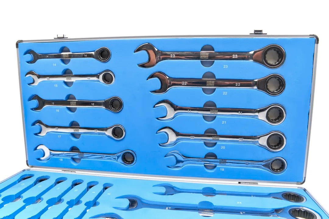 TRUSA CHEI COMBINATE CU CLICHET 6-32 MM 22 PIESE HBM