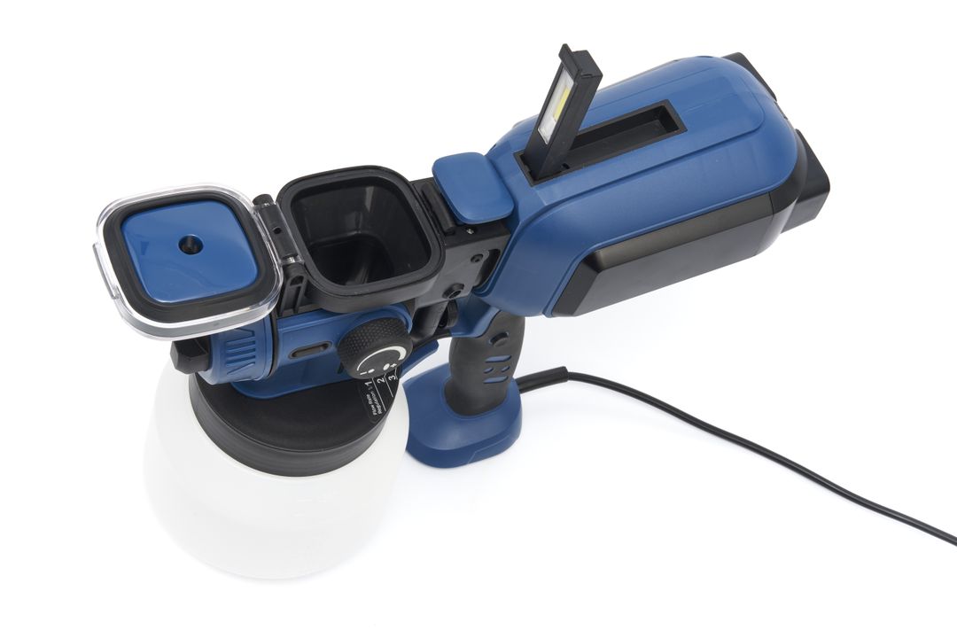 PULVERIZATOR PISTOL ELECTRIC PENTRU VOPSIT 550W 1500ML, CU LUMINA LED