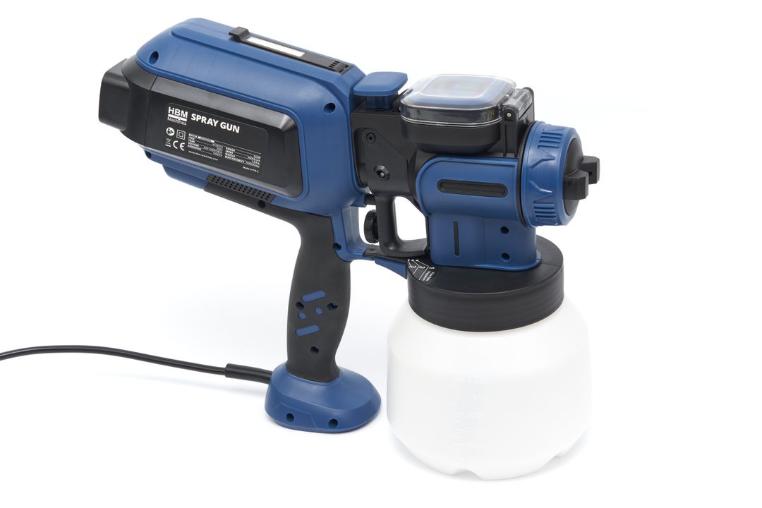 PULVERIZATOR PISTOL ELECTRIC PENTRU VOPSIT 550W 1500ML, CU LUMINA LED