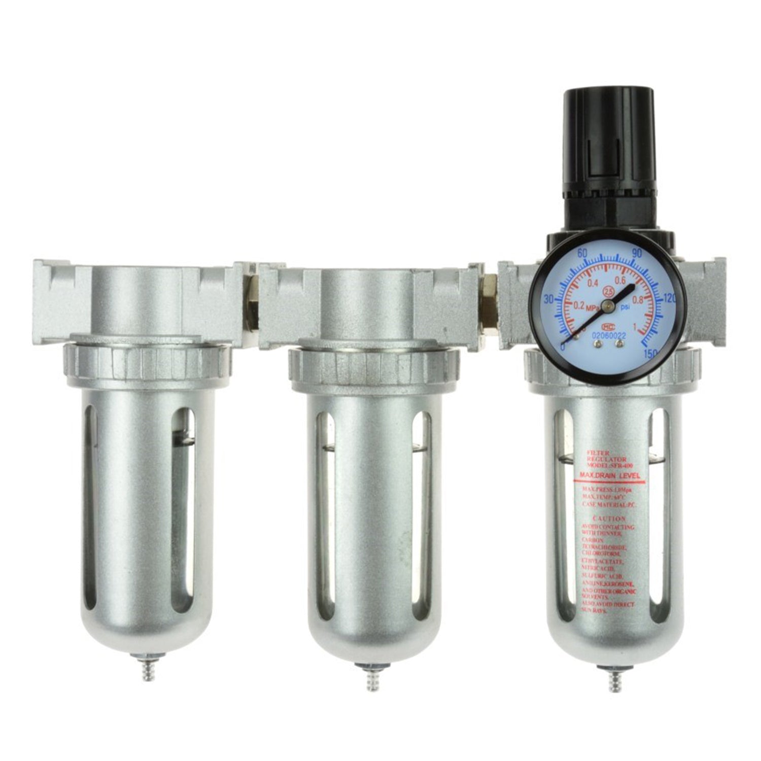 Filtru de aer triplu cu regulator presiune GEKO