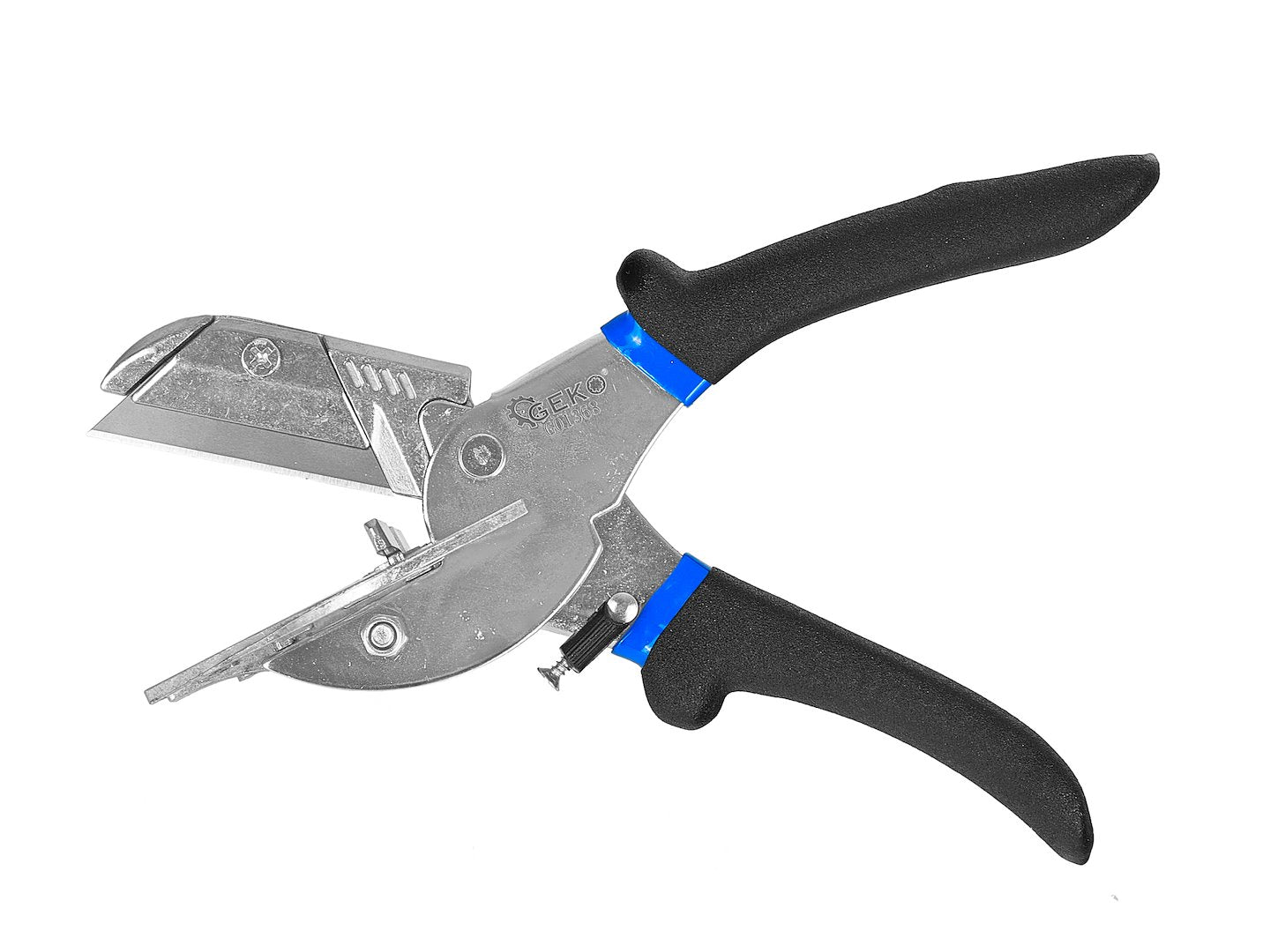 Foarfeca reglabila pentru taiere la unghi 45–135° pentru profile PVC si garnituri - 220mm - GEKO
