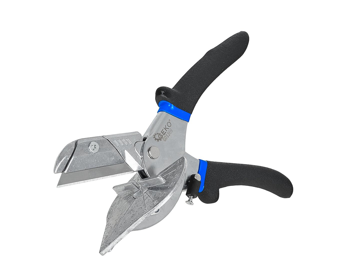 Foarfeca reglabila pentru taiere la unghi 45–135° pentru profile PVC si garnituri - 220mm - GEKO
