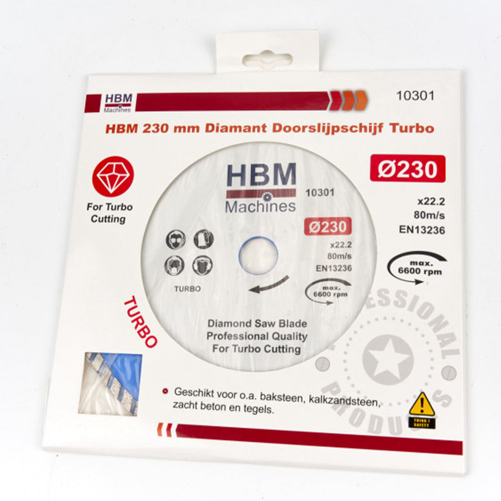 DISC DE TAIERE, DEBITARE CU DIAMANT 230MM TURBO HBM