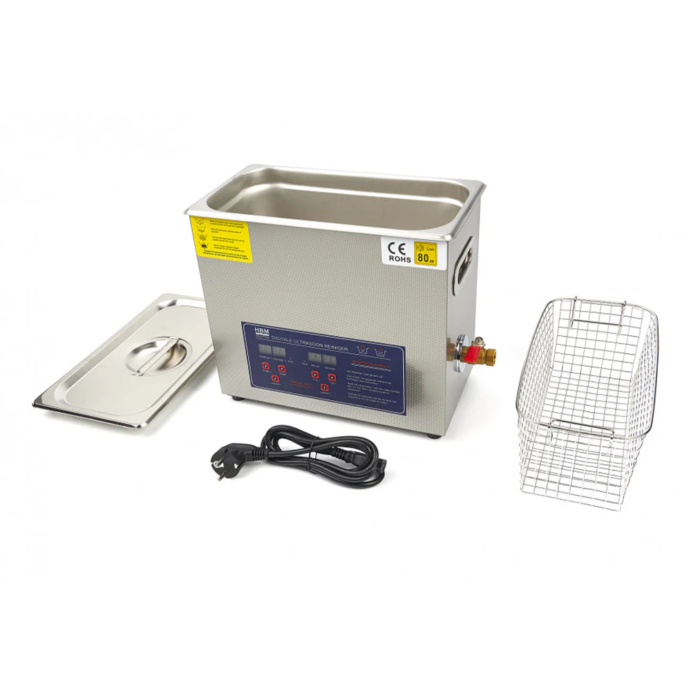 APARAT DE CURATAT CU ULTRASUNETE 6.5L + SOLUTIE ALCALINA DE CURATARE CU ULTRASUNETE 5L