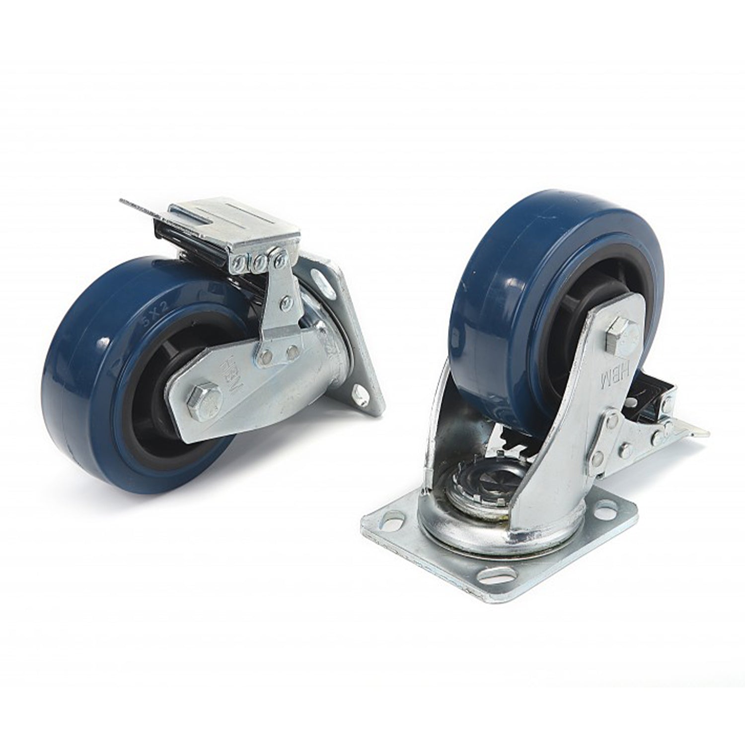 SET 4 ROTI PIVOTANTE CU FRANA 150MM 350KG HBM
