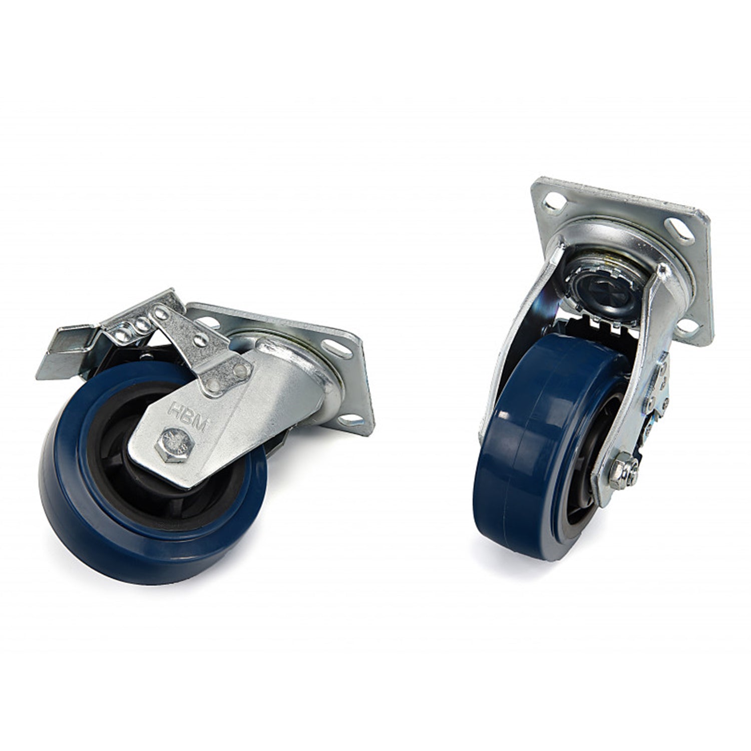 SET 4 ROTI PIVOTANTE CU FRANA 150MM 350KG HBM