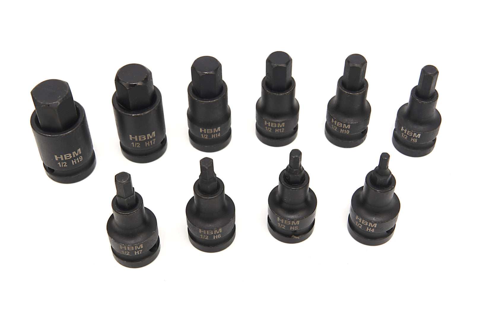 SET BITI IMBUS HEXAGON DE IMPACT 1/2 H4-H19 10 PIESE HBM