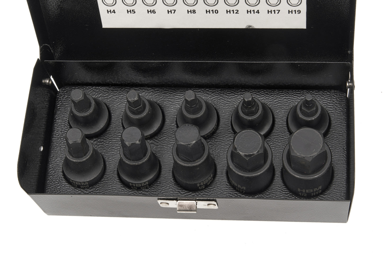 SET BITI IMBUS HEXAGON DE IMPACT 1/2 H4-H19 10 PIESE HBM