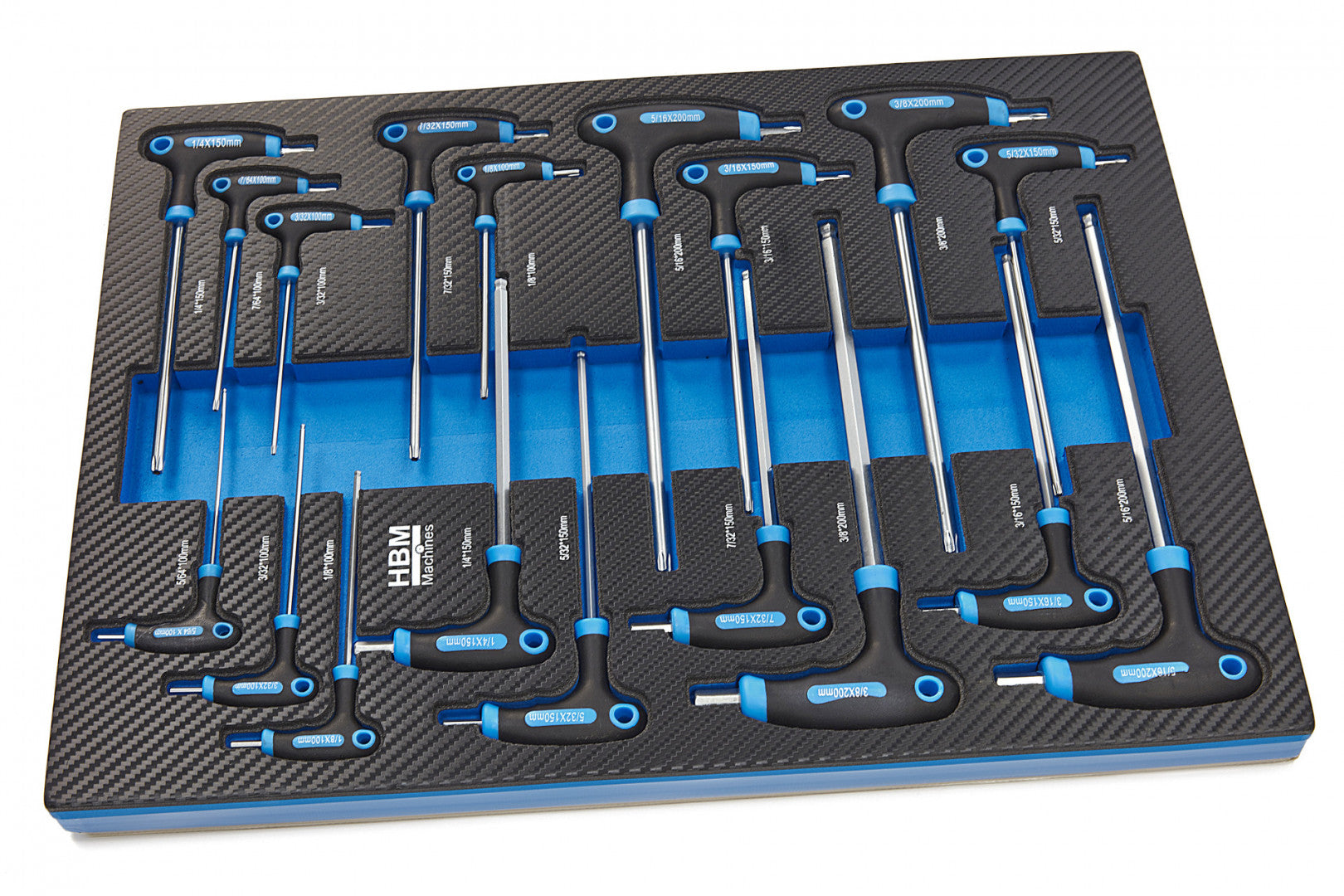 MODUL DULAP TORX IMBUS IN INCH CU MANER T 18 PIESE HBM