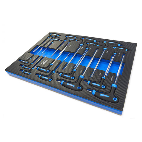 MODUL DULAP TORX IMBUS IN INCH CU MANER T 18 PIESE HBM