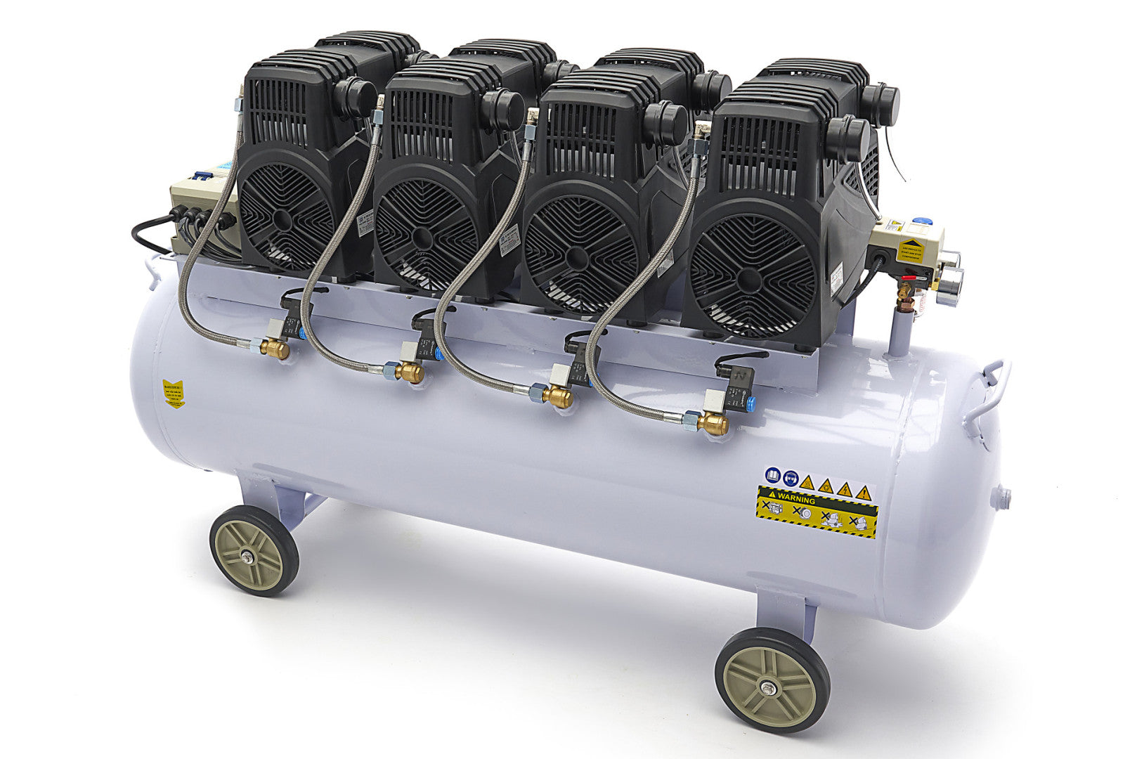 COMPRESOR SILENTIOS CU ZGOMOT REDUS FARA ULEI 200L 8CP HBM MACHINES OLANDA