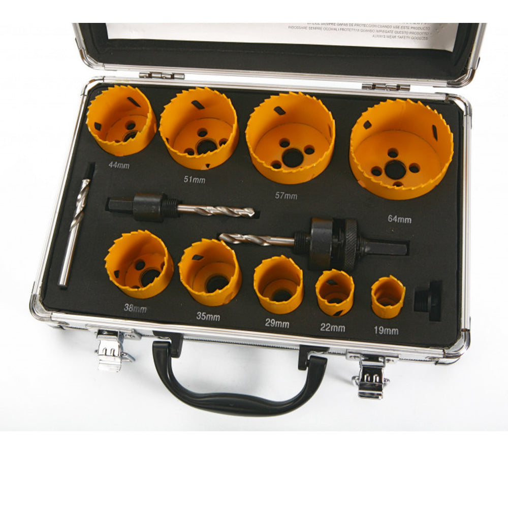 SET DE 13 CAROTE BURGHIE BI-METAL HSS PENTRU GAURIT LEMN RIGIPS