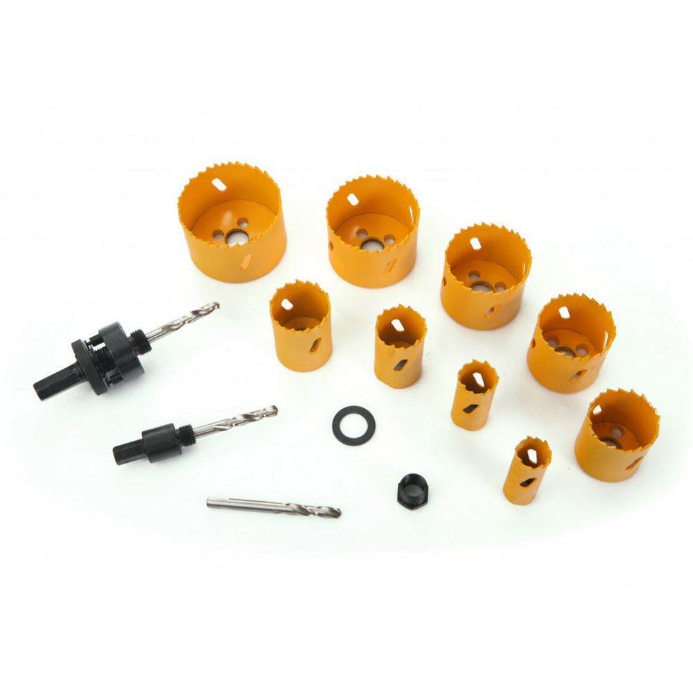 SET DE 13 CAROTE BURGHIE BI-METAL HSS PENTRU GAURIT LEMN RIGIPS