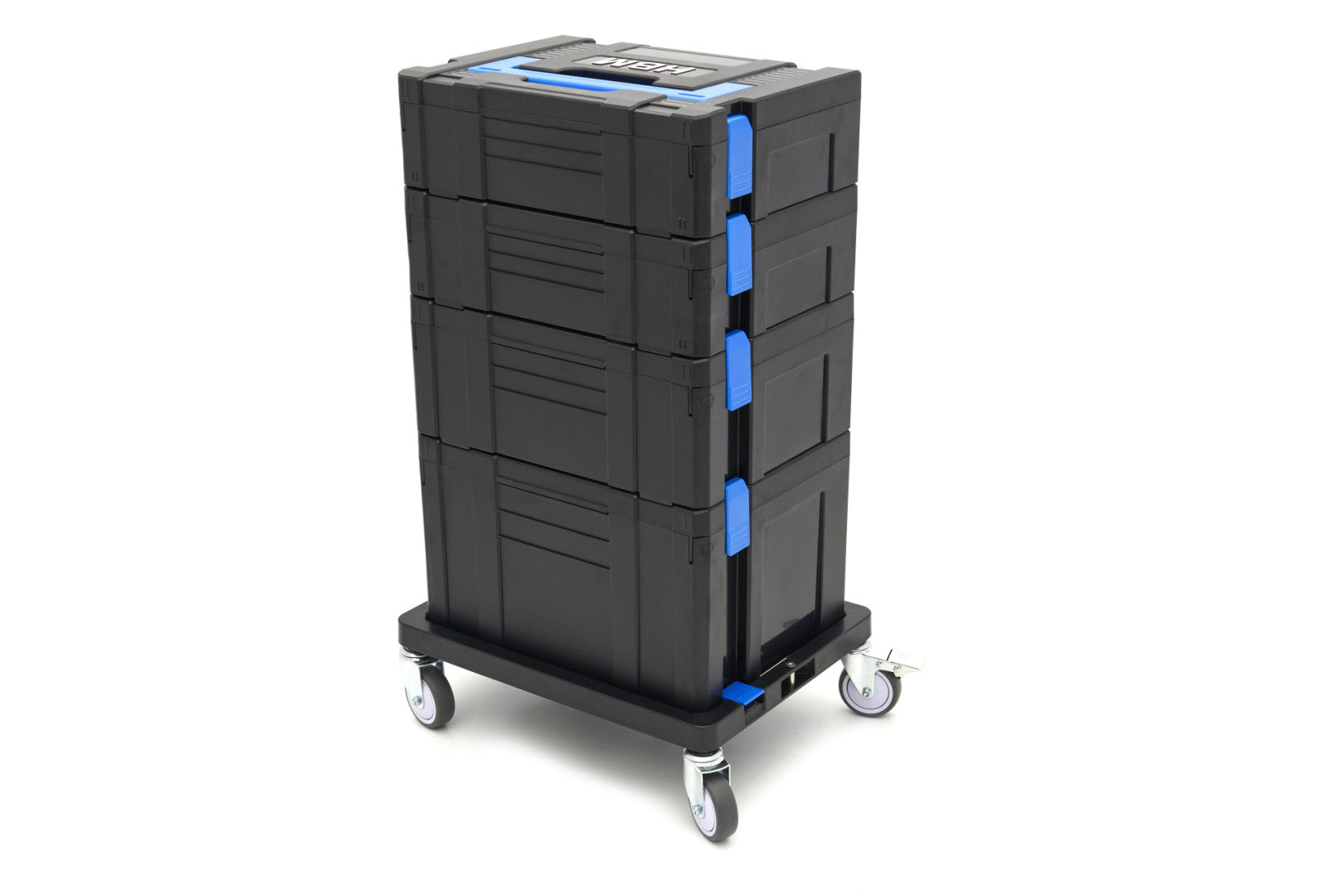 SET CUTII CU SCULE 105 PIESE SI PLATFORMA CU ROTI HBM