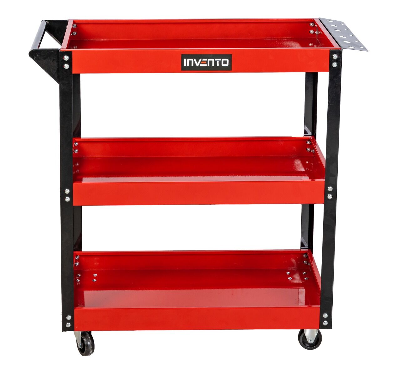 CARUCIOR MOBIL METALIC CU 3 RAFTURI SUPORT SURUBELNITE 4 ROTI PIVOTANTE INVENTO