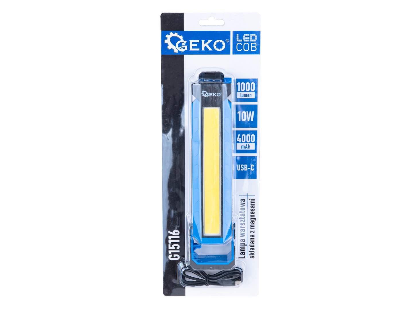Lampa LED pliabila 10W 1000 lumeni cu acumulator GEKO