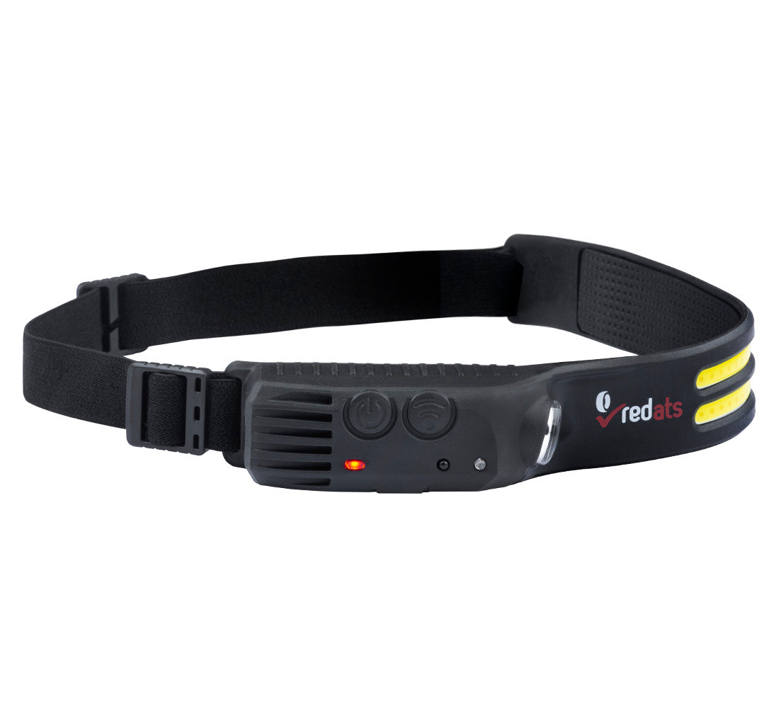 Lanterna LED frontala de cap cu senzor fh-210 – 2 dungi LED, acumulator reincarcabil 1200mah