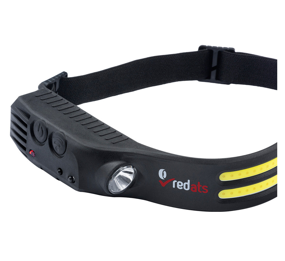Lanterna LED frontala de cap cu senzor fh-210 – 2 dungi LED, acumulator reincarcabil 1200mah