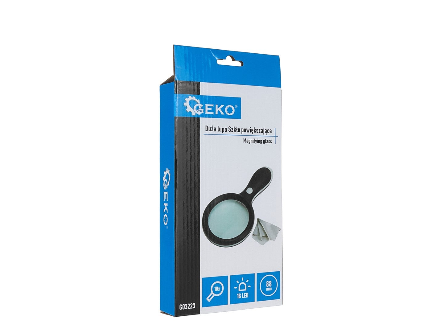 Lupa cu LED 10x 88mm GEKO