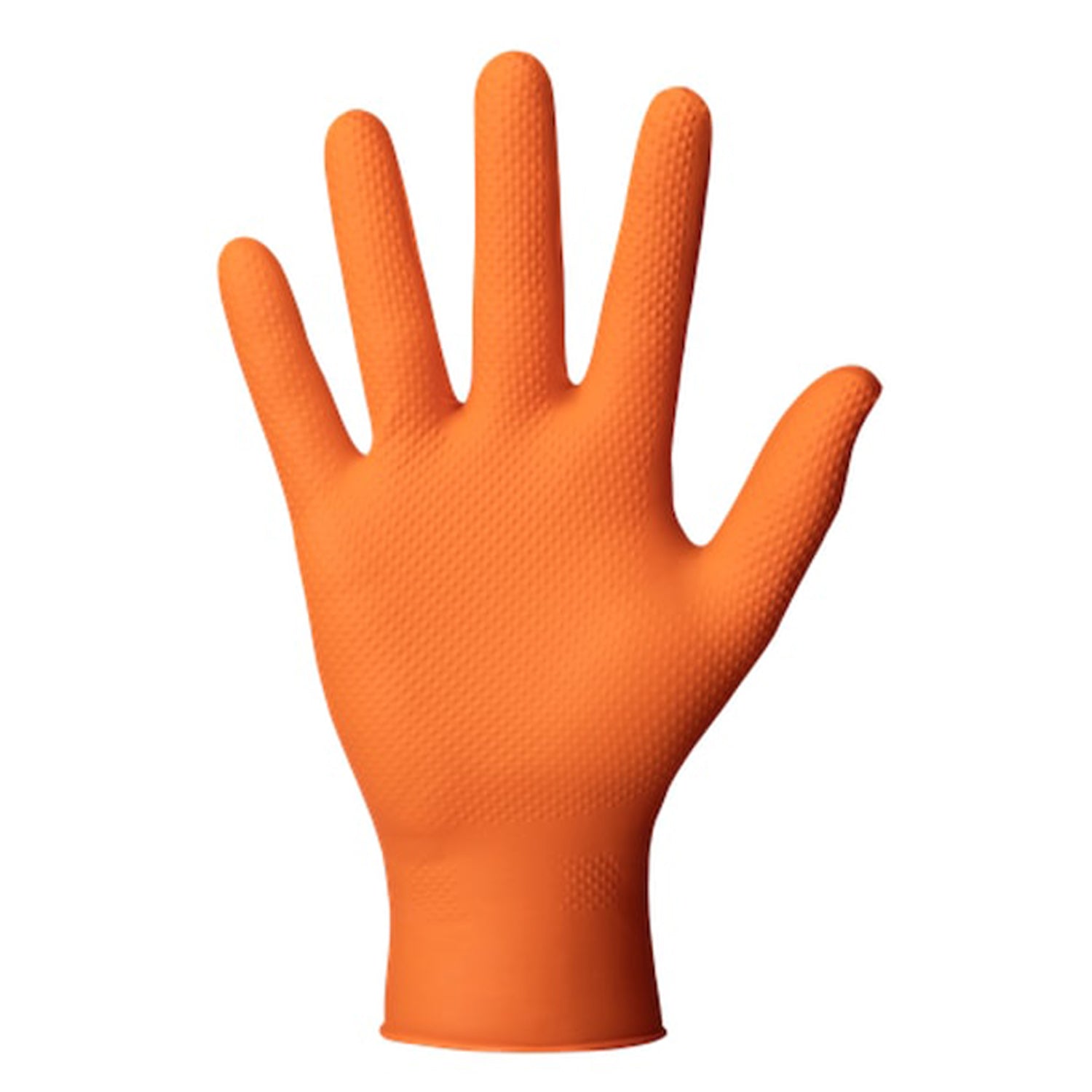 Manusi de nitril premium MERCATOR GOGRIP ONE BY ONE portocaliu, marimea m, set de 100buc