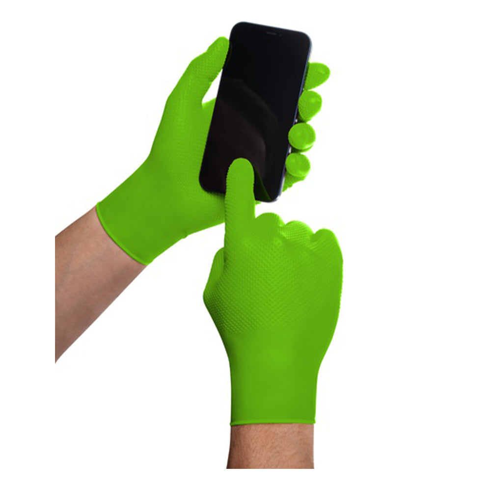 Manusi nitril premium MERCATOR gogrip pro verde, 3D marimea m 50buc