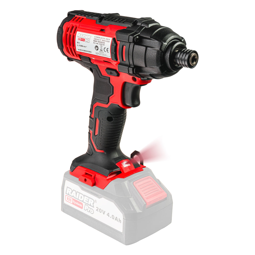 Masina de insurubat cu impact 1/4 hex 180NM 20V RAIDER