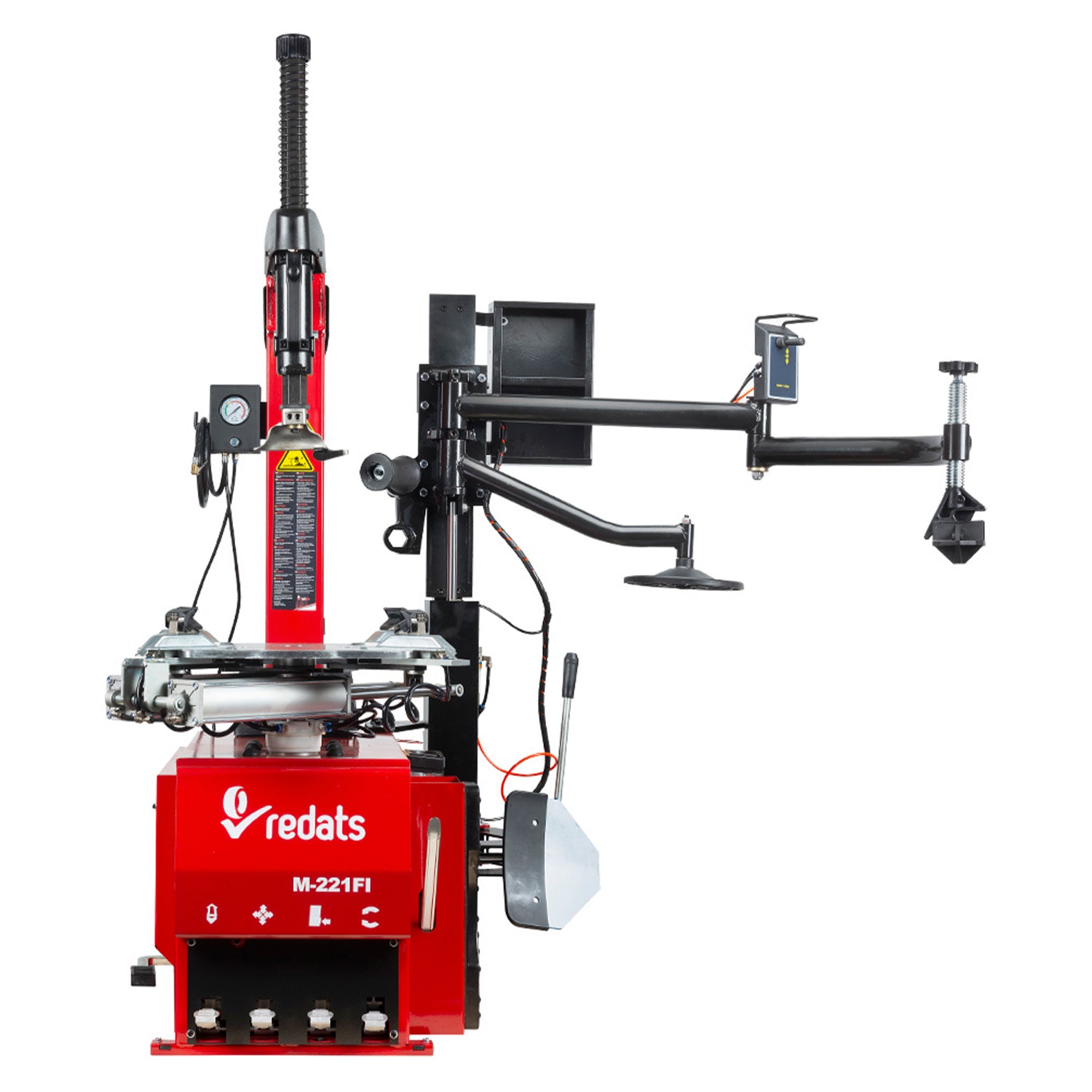 Masina dejantat automata roti autoturisme 12''–24” 230V cu sistem umflare integrat si cu brat ajutator runflat