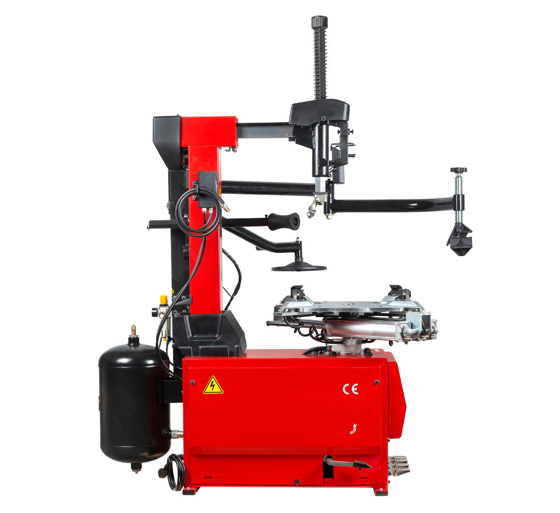 Masina dejantat automata roti autoturisme 12''–24” 230V cu sistem umflare integrat si cu brat ajutator runflat