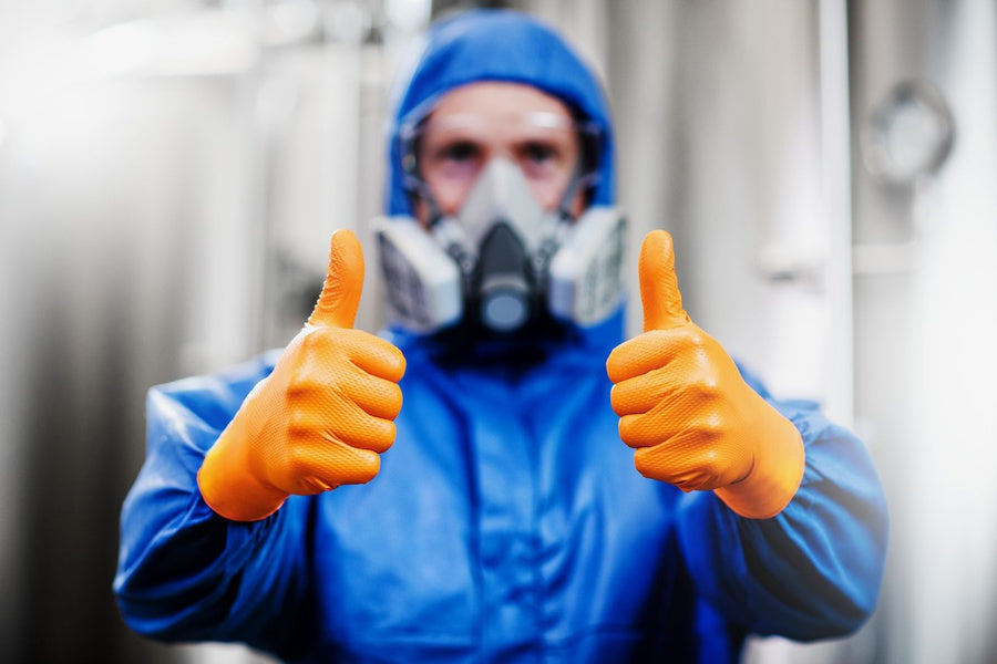 MANUSI NITRIL PREMIUM MERCATOR GOGRIP PRO 3D PORTOCALIU, MARIMEA S 50BUC