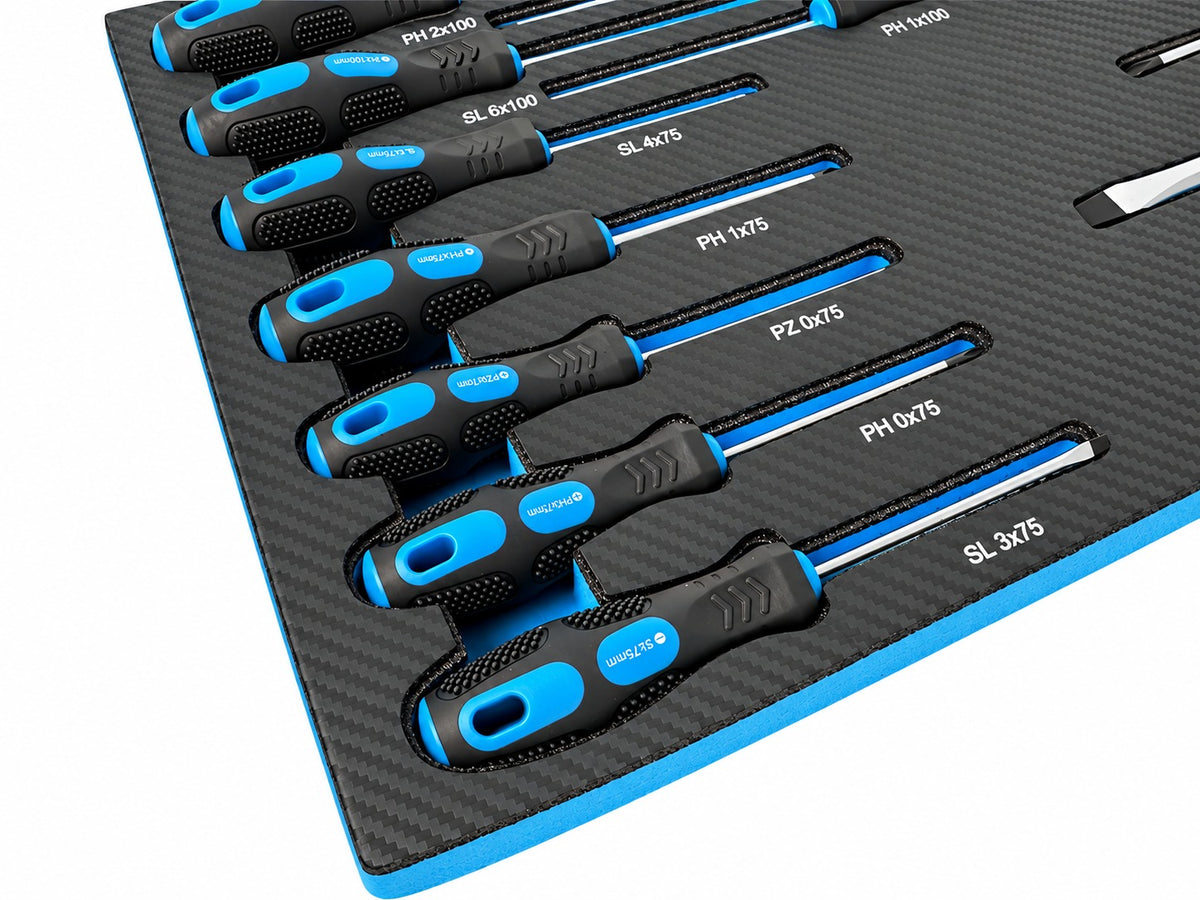 Modul dulap scule cu surubelnite profesionale, 21 piese GEBO TOOLS