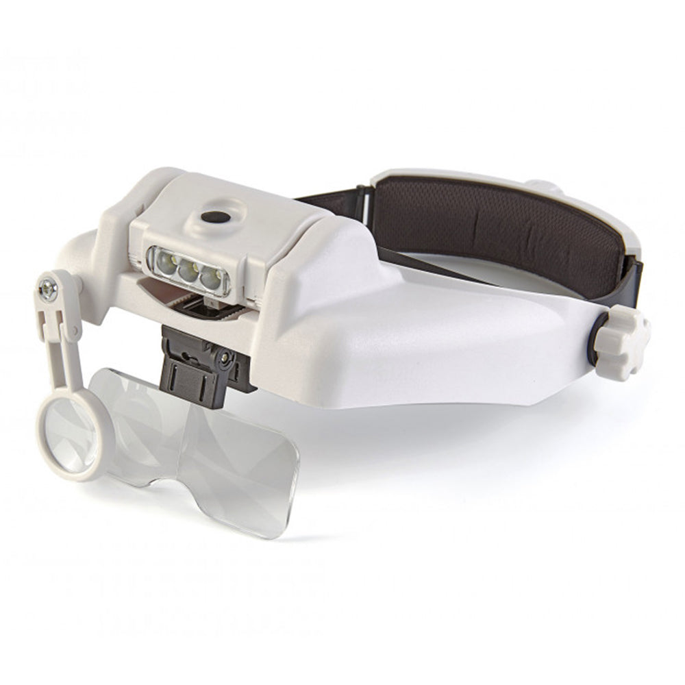 Ochelari de cap cu 5 lupe interschimbabile cu iluminare LED HBM