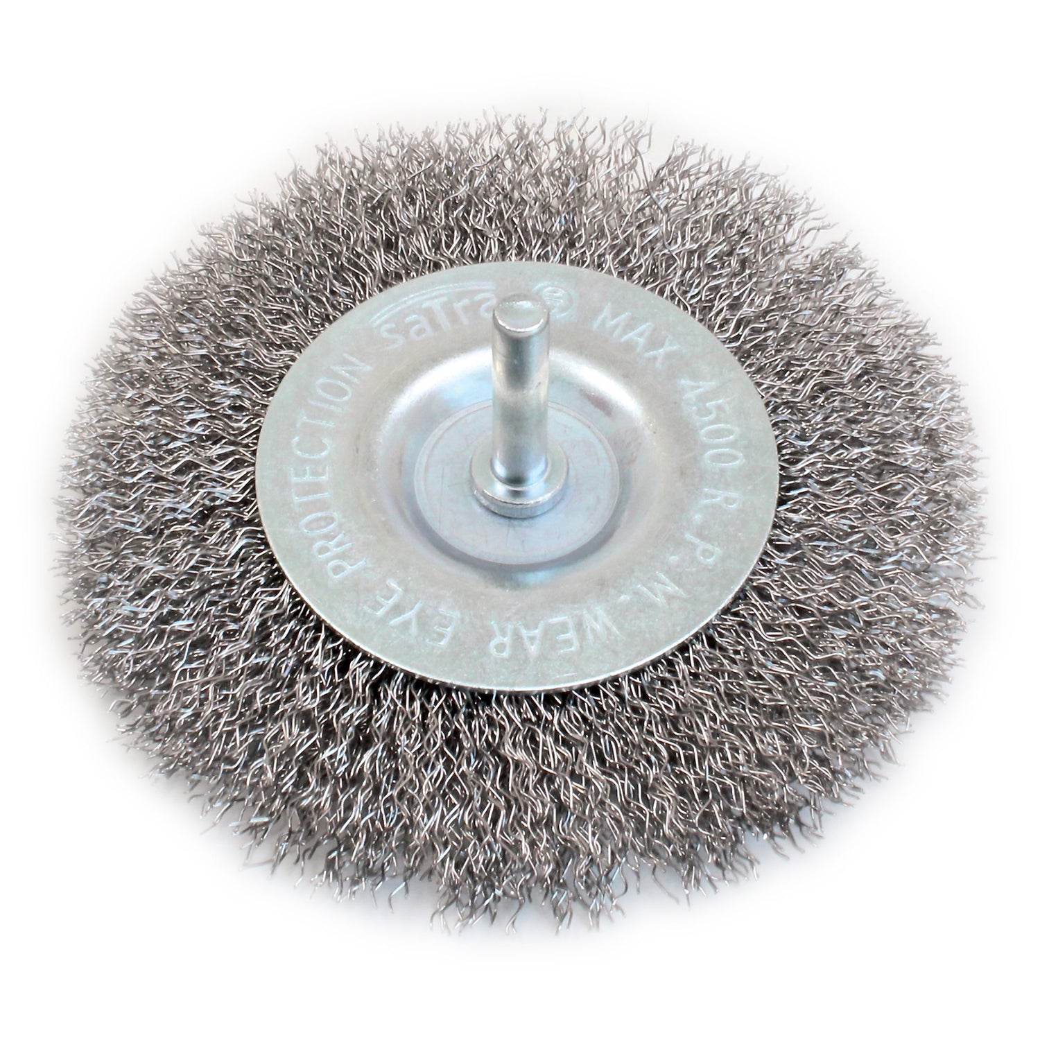 Perie de sarma circulara cu tija pentru bormasina 100x6mm