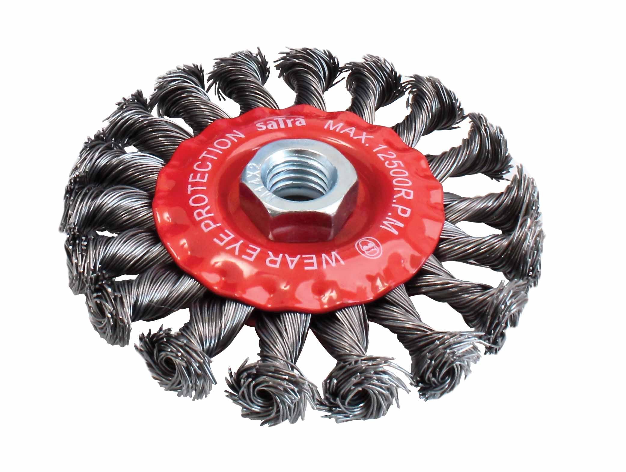 Perie de sarma rasucita pentru bormasina 100mm SATRA