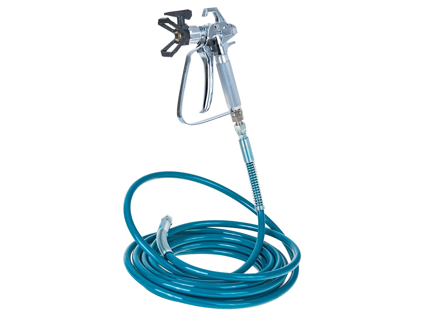 Pistol agregat pompa de vopsit hidrodinamica airless x10 700W 200bar 1l/min furtun 7.5m, duza 517