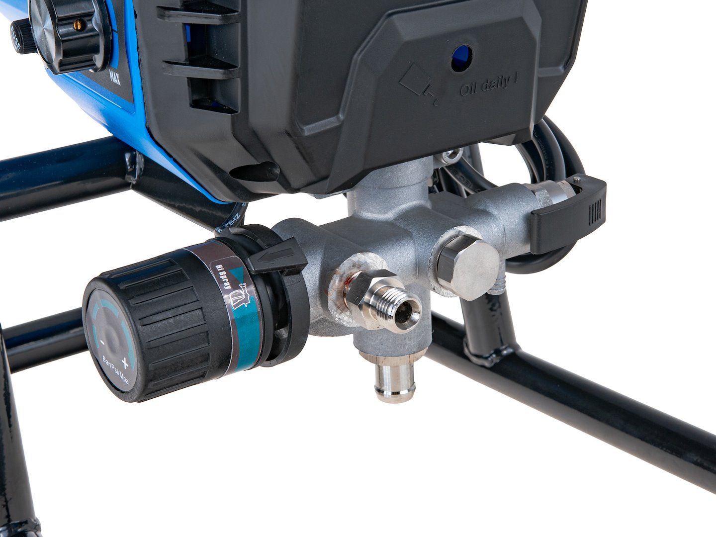 Pistol agregat pompa de vopsit hidrodinamica airless x10 700W 200bar 1l/min furtun 7.5m, duza 517
