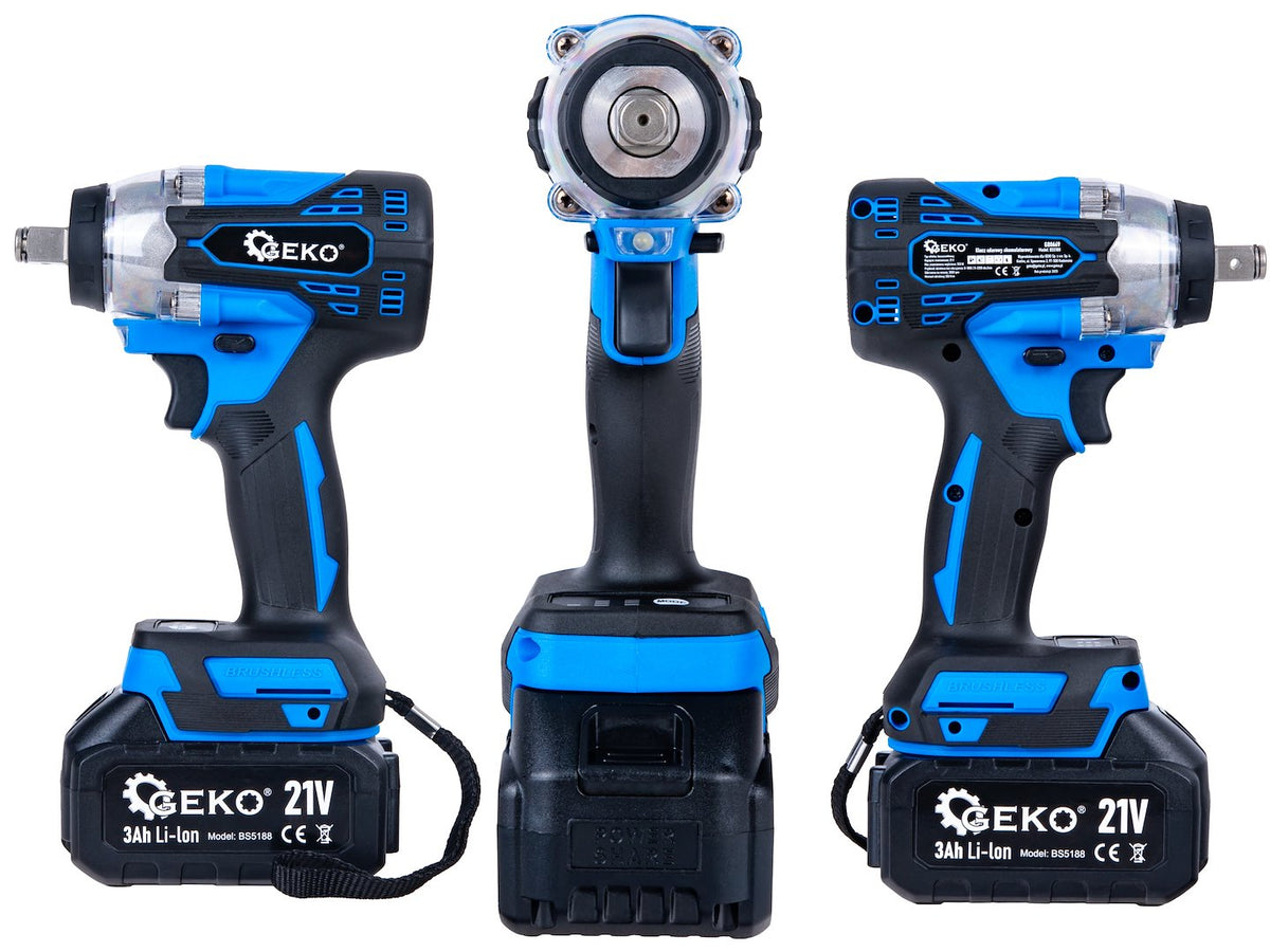 Pistol de impact cu acumulator 1/2'' 21v 3ah 350NM GEKO