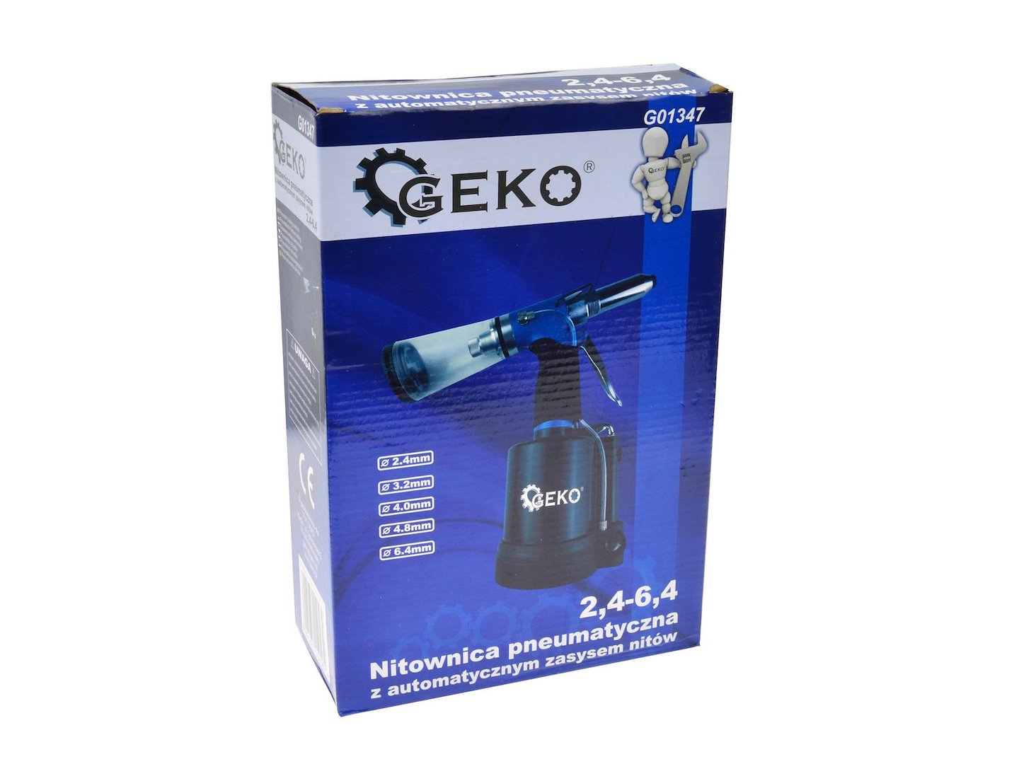 Pistol pneumatic de nituit cu aspirare automata 2.4-6.4mm GEKO