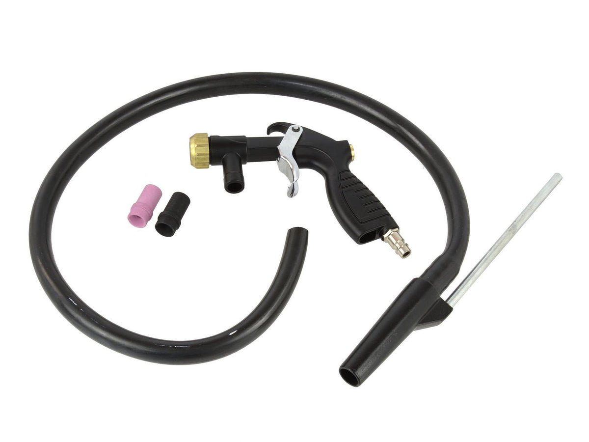 Pistol pneumatic pentru sablare cu 2 duze (metalica si ceramica) si furtun - GEKO