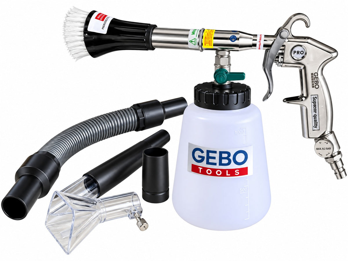 Pistol pneumatic pt spalat tapiterii TORNADOR cu adaptor vacuum GEBO TOOLS