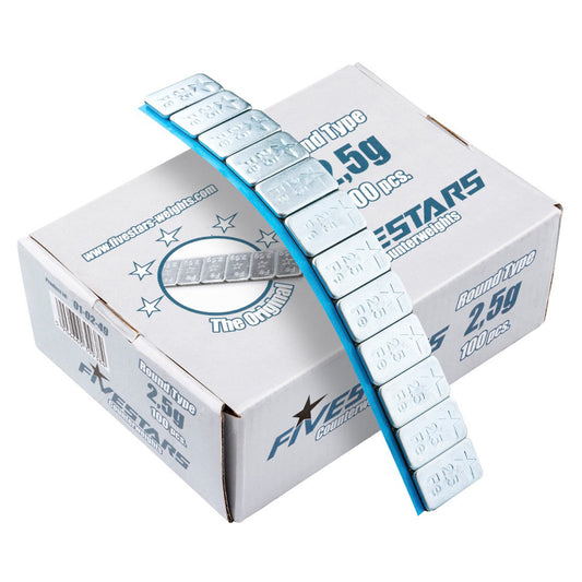 CUTIE CONTRAGREUTATI AUTOADEZIVE 2.5 GRAME - 100 FASII - 12 BUC / FASIE 3KG