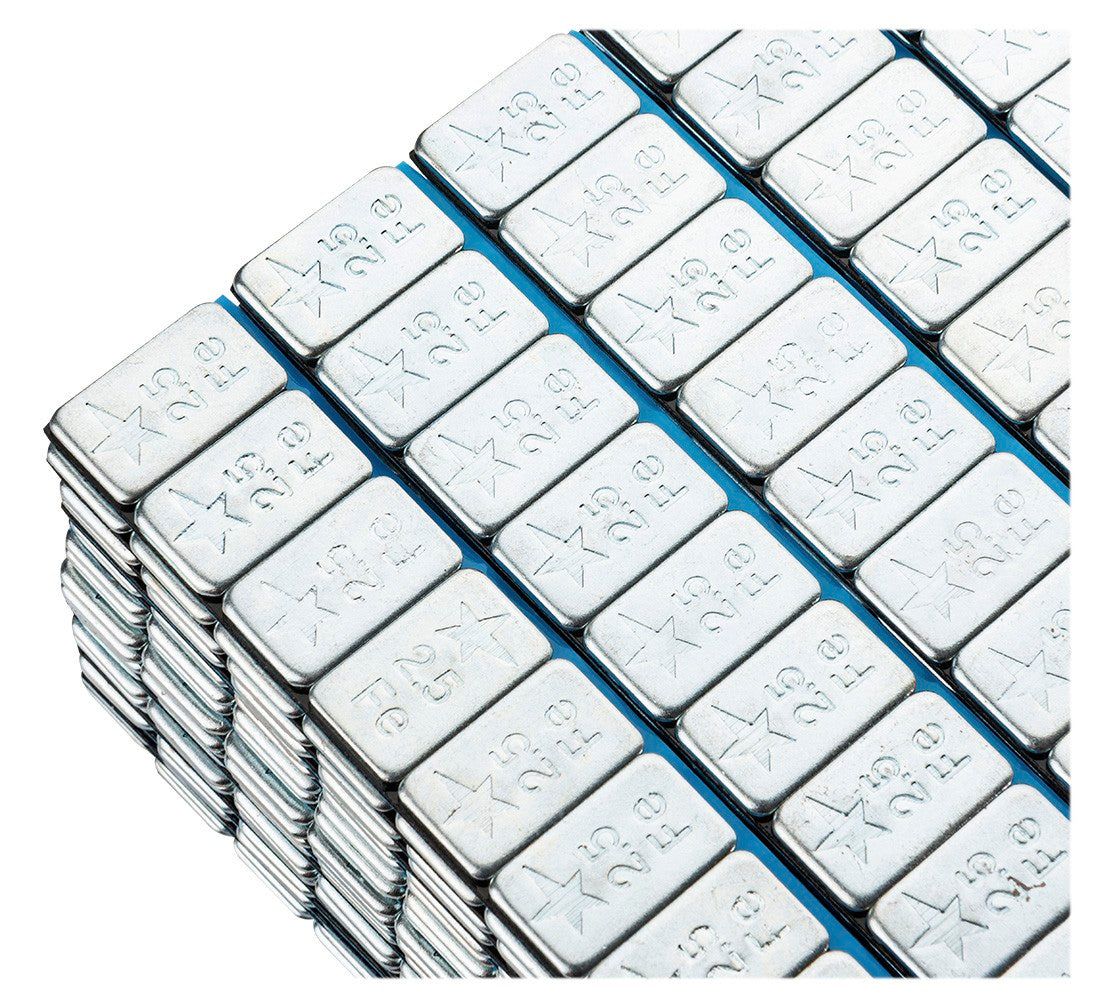 CUTIE CONTRAGREUTATI AUTOADEZIVE 2.5 GRAME - 100 FASII - 12 BUC / FASIE 3KG