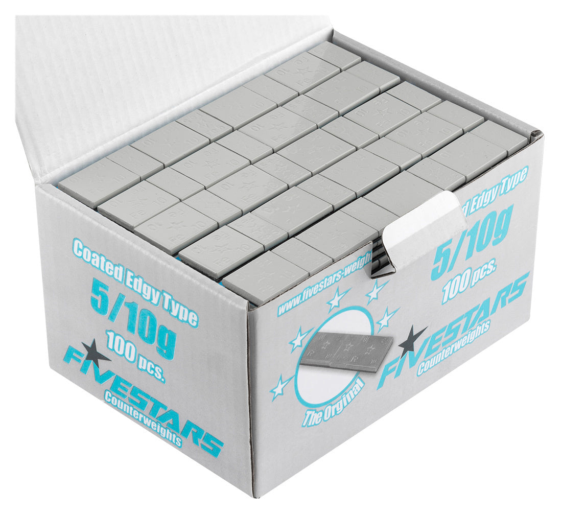 CUTIE CONTRAGREUTATI AUTOADEZIVE 5/10 GRAME - 100 FASII - 8BUC/FASIE 6KG GRI MAT