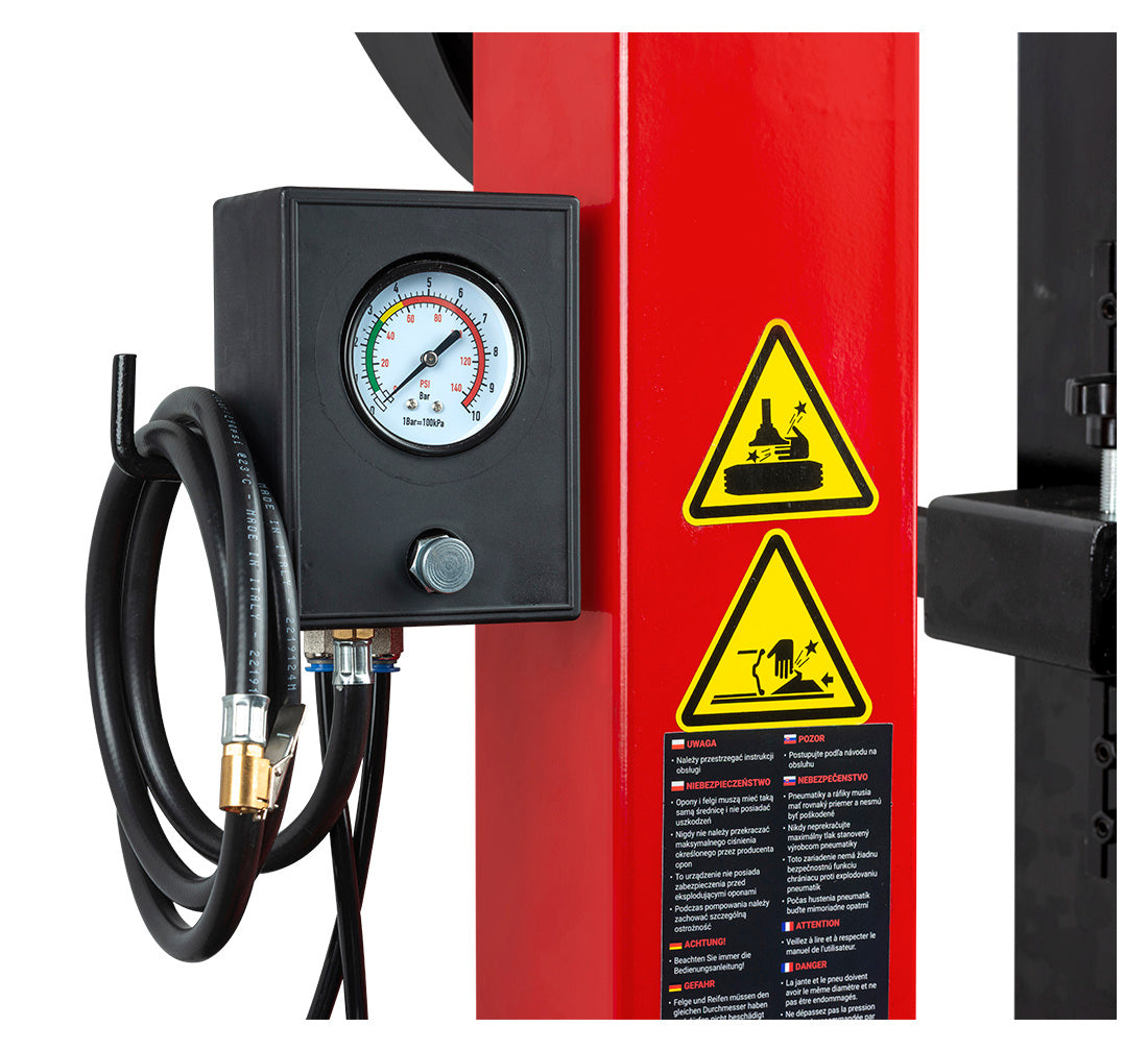 MASINA DEJANTAT AUTOMATA ROTI AUTOTURISME 12''–26” 230V CU SISTEM UMFLARE INTEGRAT SI CU BRAT AJUTATOR RUNFLAT