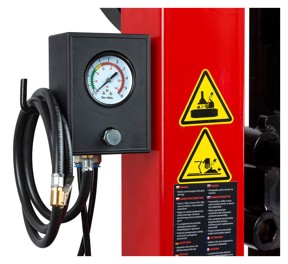 MASINA DEJANTAT AUTOMATA ROTI AUTOTURISME 12''–24” 230V CU SISTEM UMFLARE INTEGRAT SI CU BRAT AJUTATOR RUNFLAT