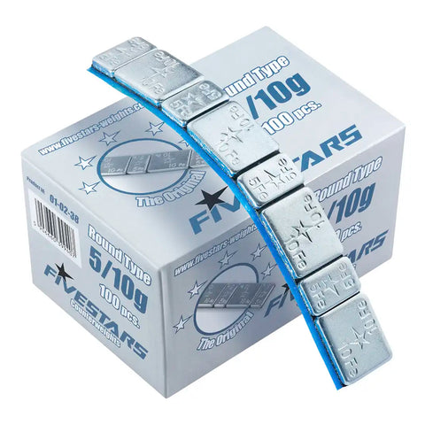 CUTIE CONTRA-GREUTATI AUTOADEZIVE 5/10 GRAME - 100 FASII - 8 BUC/ FASIE 6 KG
