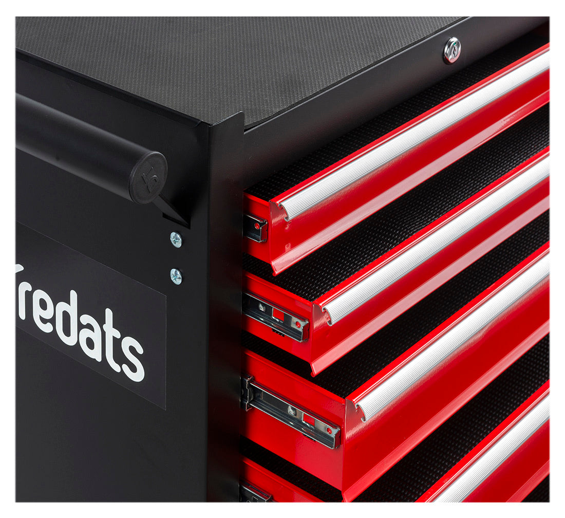 DULAP METALIC NEECHIPAT PENTRU SCULE CU 7 SERTARE, REDATS