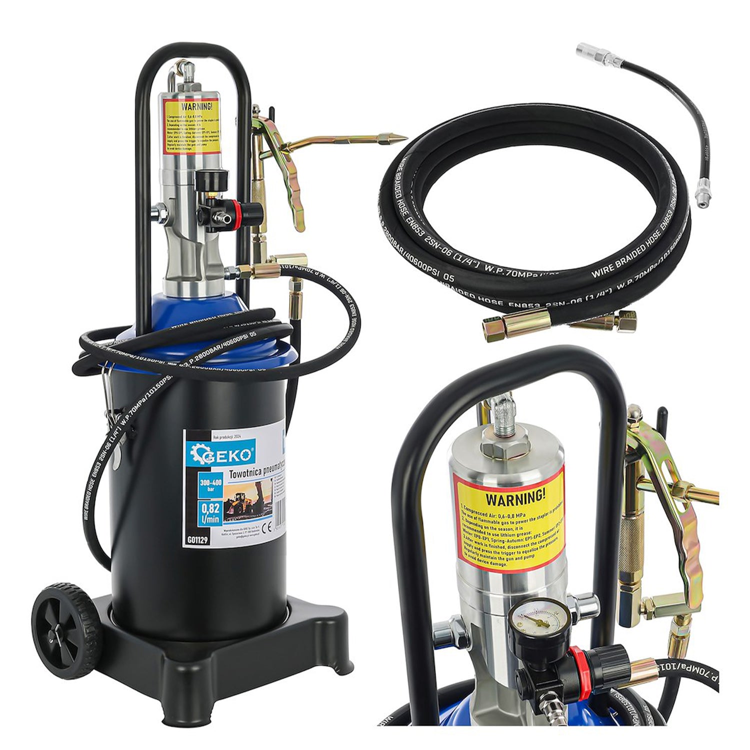 Pompa de gresat pneumatica 12l GEKO