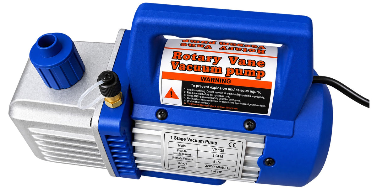 Pompa vid vacuum aer conditionat cu o etapa manometru cu 2 porturi 70l/min GEBO TOOLS